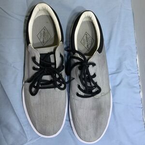 St. John's Bay Gray Fabric Sneakers Shoes Low Top Lace Up Mens Size 10.5 Used